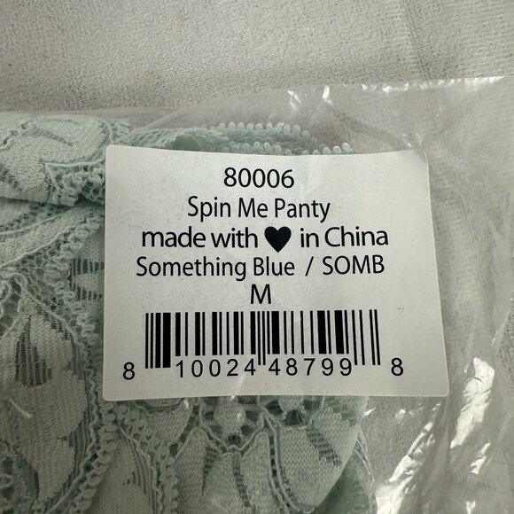 We Are HAH Womens Size M Lace Thong Panties Something Blue - Picture 4 of 4